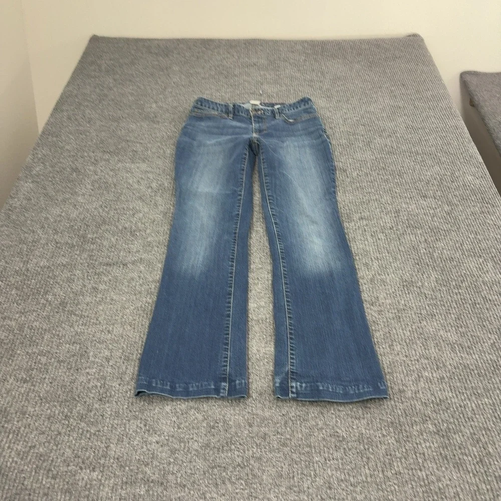 Eddie Bauer Jeans Womens 4S Blue Cotton Polyester Spandex Bootcut Casual Style